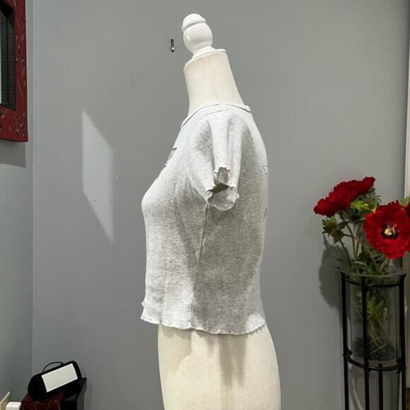 NEW Harley Davidson Vintage 90s Cropped Ruffle Flutter Babydoll Tee T Shirt Top - Picture 5 of 13